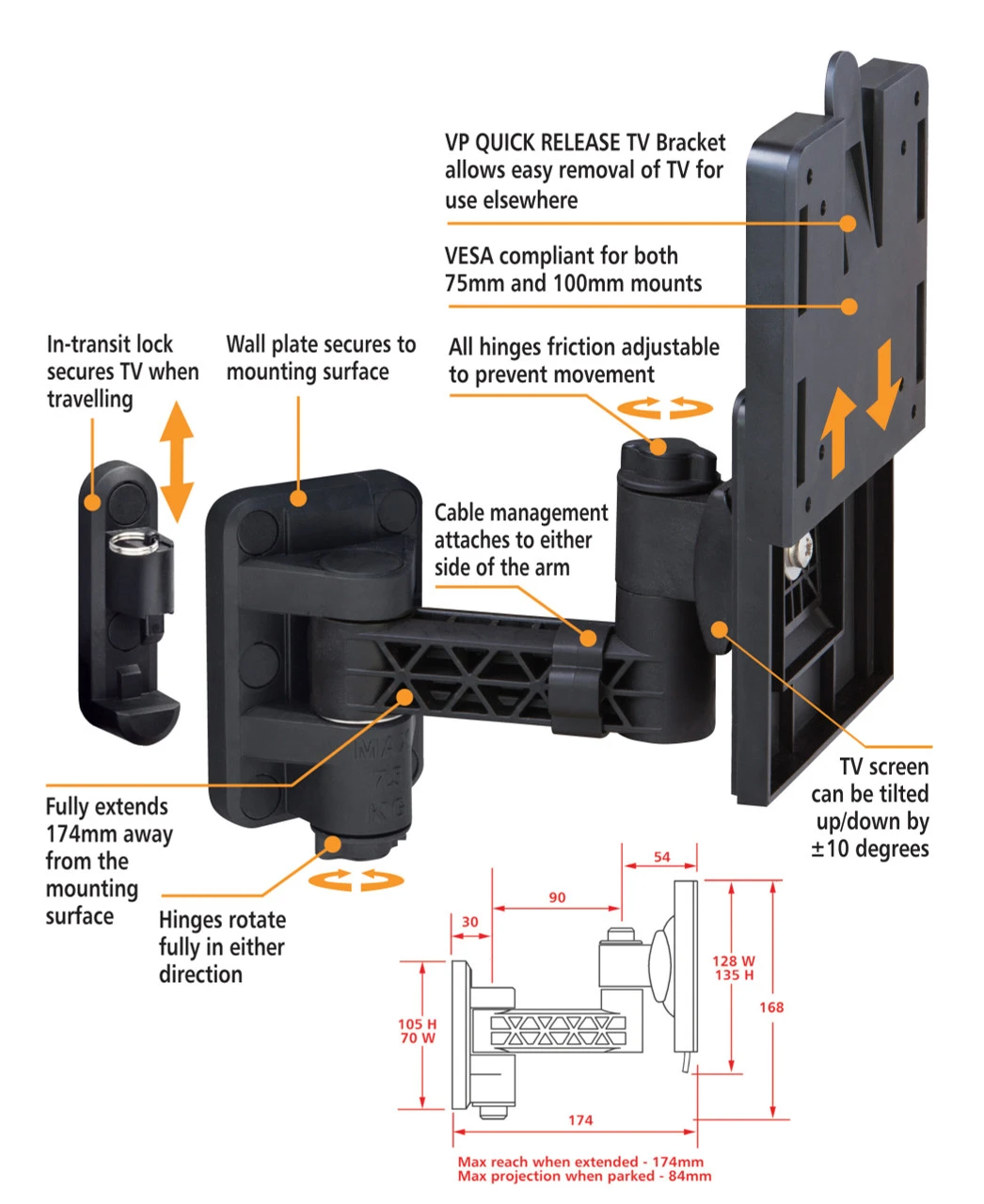 Vision Plus TV Wall Mounting Caravan & Motorhome Brackets 6 Vision Plus TV Wall Mounting Caravan & Motorhome Brackets - Image 6