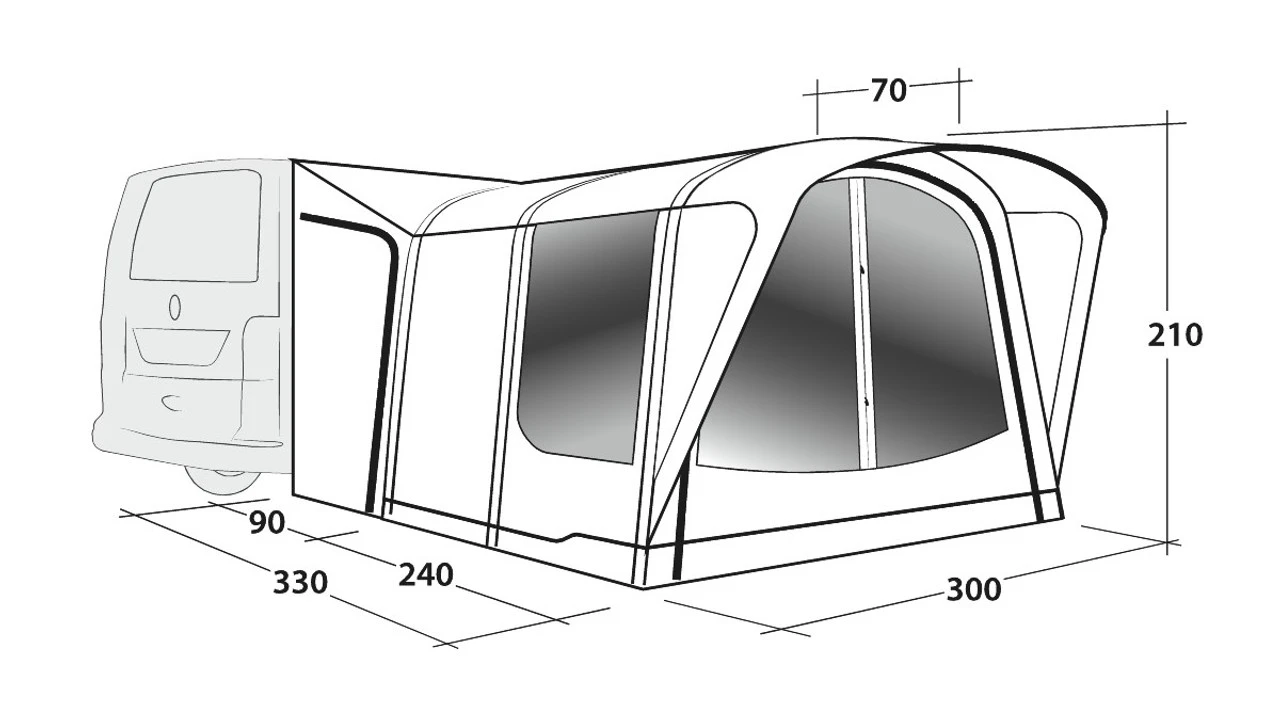 Outwell Newburg 240 Air Drive-Away Awning For Campervans 9 Outwell Newburg 240 Air Drive-Away Awning For Campervans - Image 9