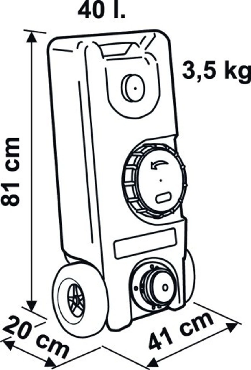Fiamma 40L Litre Caravan Waste Water Roll Tank 2 Fiamma 40L Litre Caravan Waste Water Roll Tank - Image 2