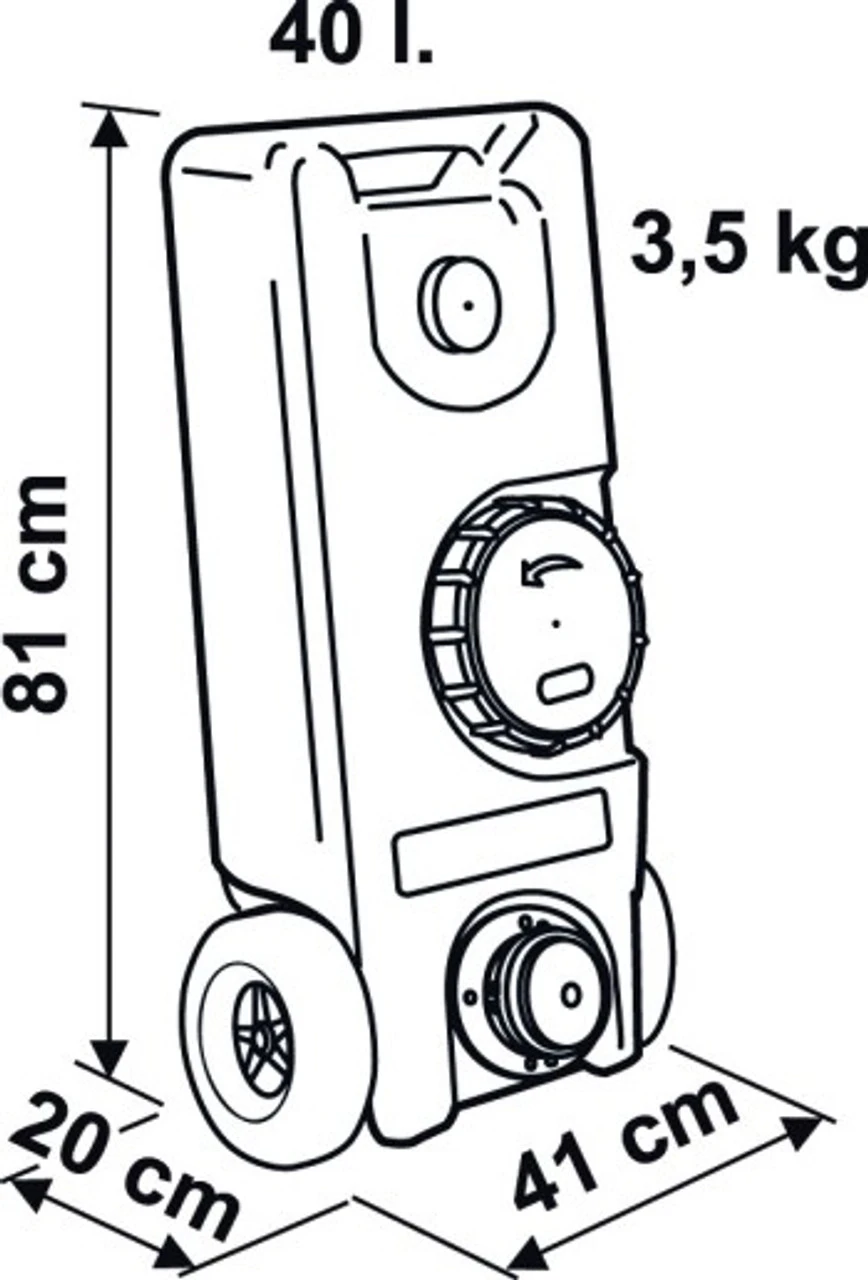 Fiamma 40 Litre Fresh Water Motorhome Roll Tank 2 Fiamma 40 Litre Fresh Water Motorhome Roll Tank - Image 2