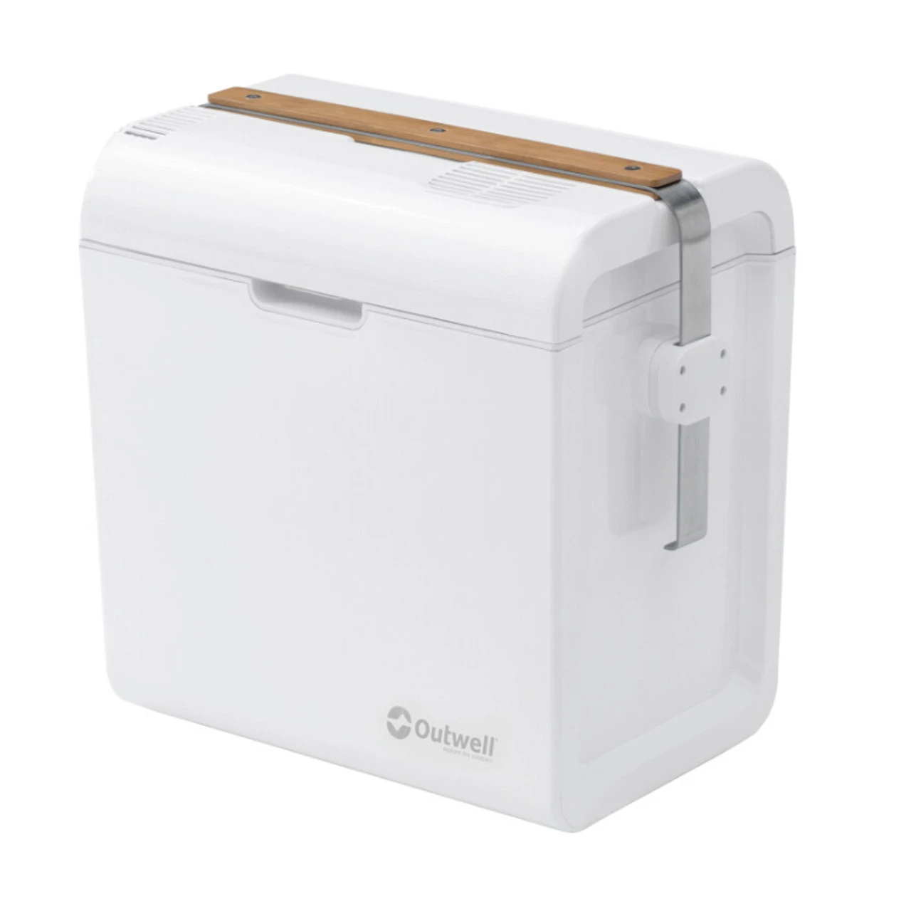 Outwell ECOLux 24L Cool Box 12V/230V - White Bamboo 1 Outwell ECOLux 24L Cool Box 12V/230V - White Bamboo