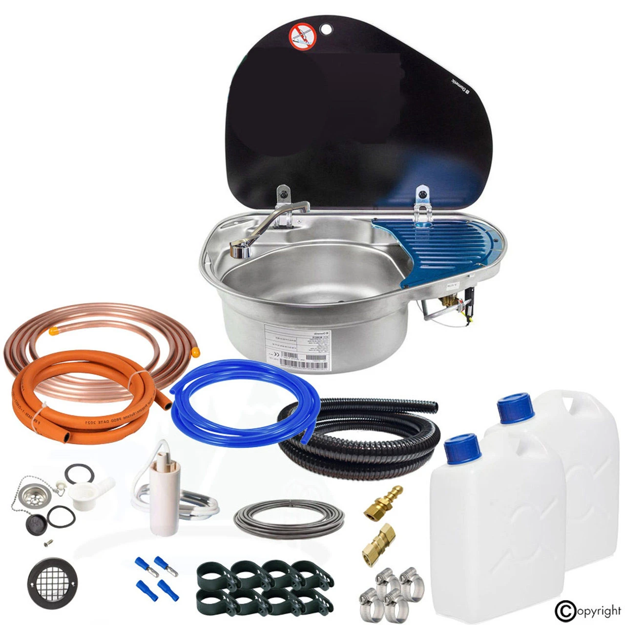 Dometic Smev 8821 Hob And Sink Campervan Conversion Universal Kit Inc Template 2 Dometic Smev 8821 Hob And Sink Campervan Conversion Universal Kit Inc Template - Image 2