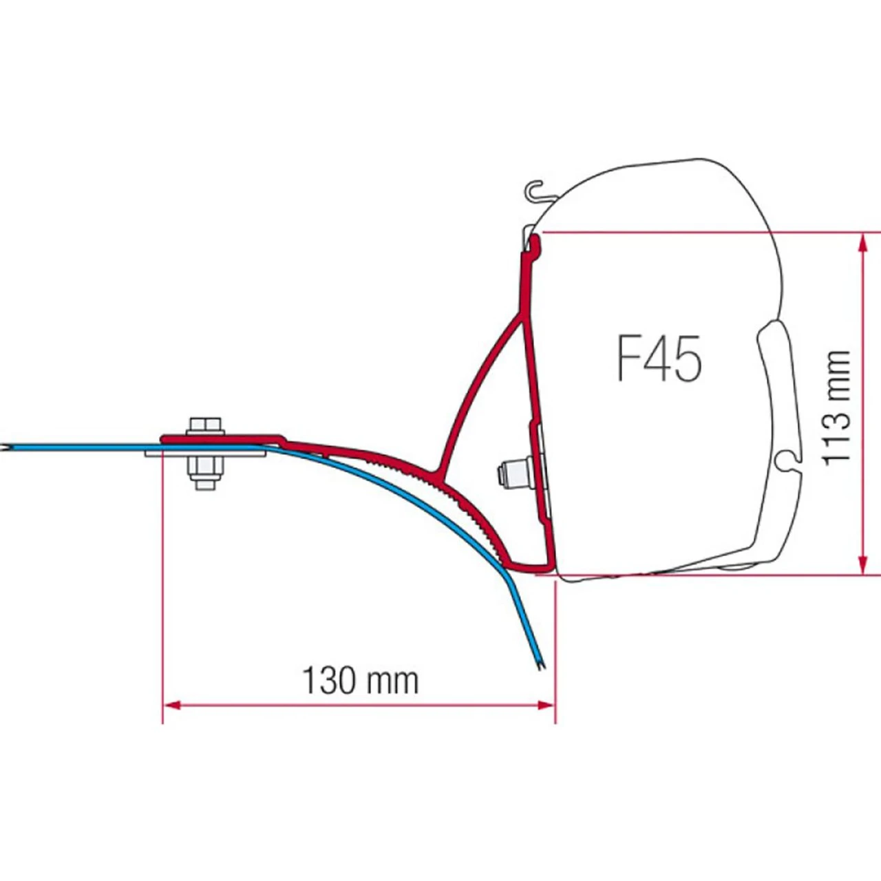 Fiamma F45s Awning Bracket Ducato Boxer Relay H2 L2/ L3/ L4 Campervan With Roof Bars 1 Fiamma F45s Awning Bracket Ducato Boxer Relay H2 L2/ L3/ L4 Campervan With Roof Bars