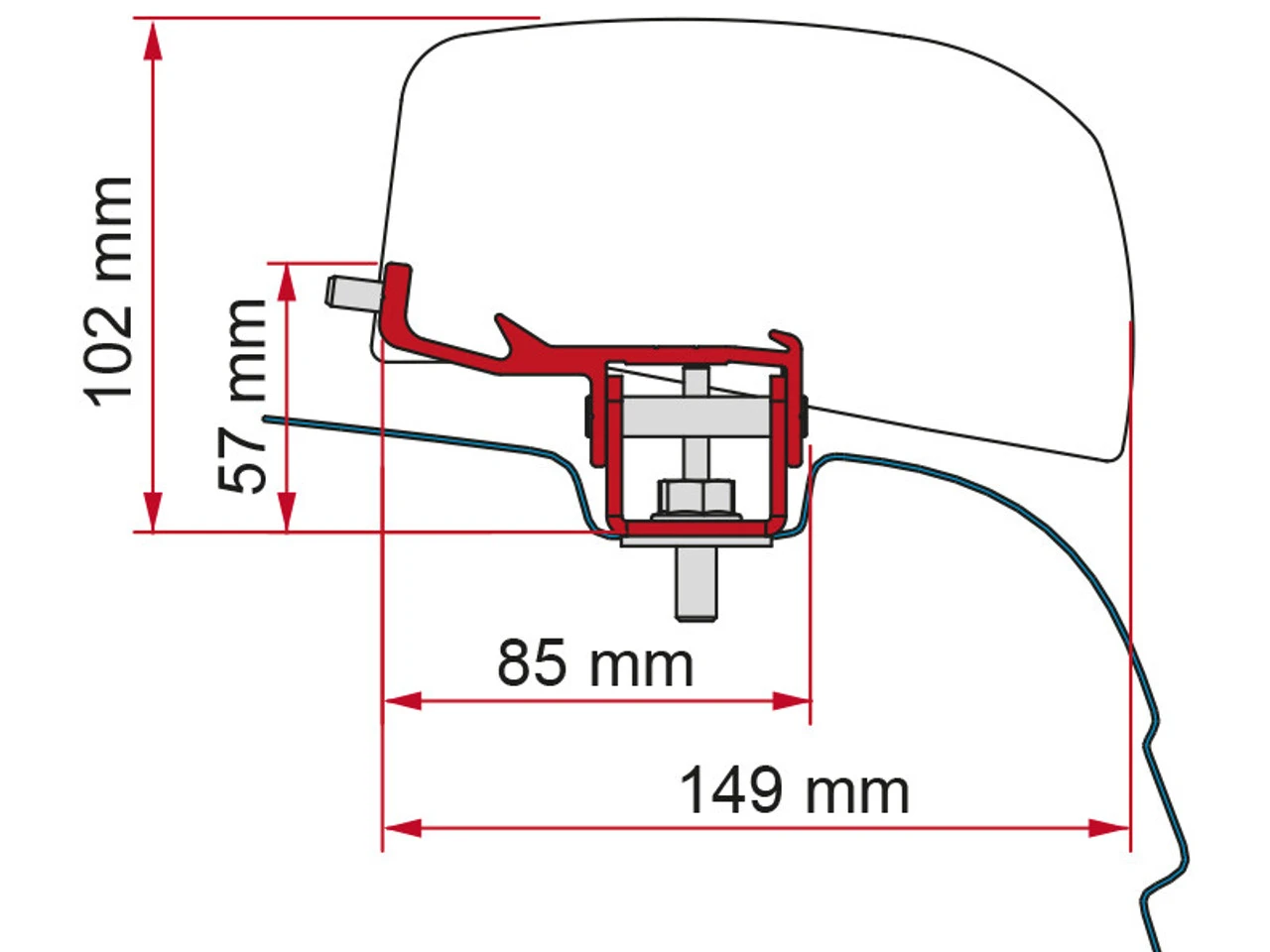 Fiamma F40 VAN Awning Adapter Bracket For Nissan NV 350 L2-H1 Campervan 1 Fiamma F40 VAN Awning Adapter Bracket For Nissan NV 350 L2-H1 Campervan