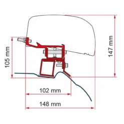Fiamma F40 VAN Awning Adapter Bracket For Mercedes Vito L2-H1 Campervan -Camping Equipment Store 98655Z078 79985.1675172745