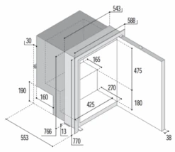 Vitrifrigo Ocean C115ix 12v 24v Stainless Steel Marine Fridge 7 Vitrifrigo Ocean C115ix 12v 24v Stainless Steel Marine Fridge -Camping Equipment Store C115ix DIMS 64042.1538578428