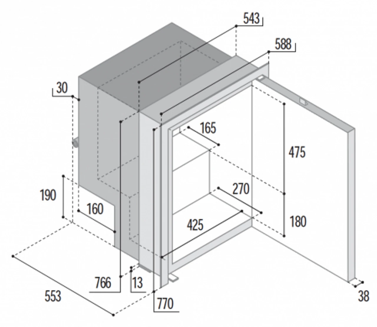 Vitrifrigo Ocean C115ix 12v 24v Stainless Steel Marine Fridge 4 Vitrifrigo Ocean C115ix 12v 24v Stainless Steel Marine Fridge - Image 4