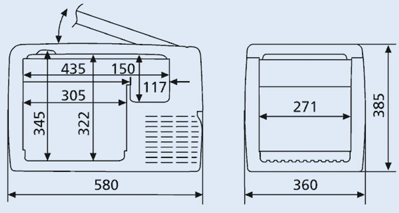 Waeco CoolFreeze CF35 Portable Fridge-Freezer 5 Waeco CoolFreeze CF35 Portable Fridge-Freezer - Image 5