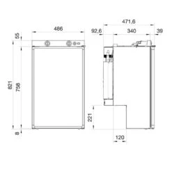Dometic RM5330 230v 12v LPG Gas Caravan Fridge 6 Dometic RM5330 230v 12v LPG Gas Caravan Fridge -Camping Equipment Store Dometic RM5330 dimensions 93003.1536831794