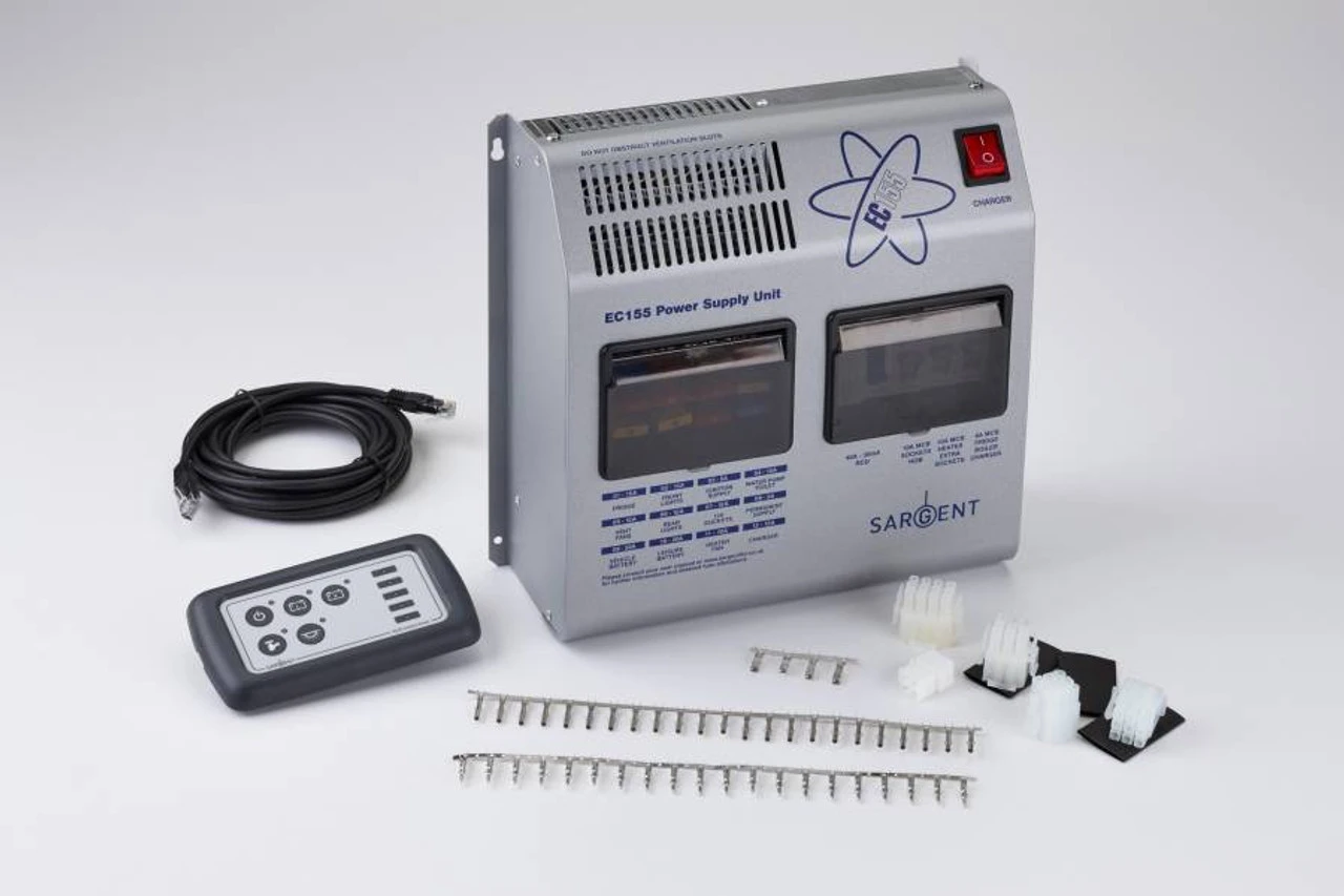 Sargent EC155 / EC50 Motorhome Campervan Conversion Power Supply Including Connector Kit 1 Sargent EC155 / EC50 Motorhome Campervan Conversion Power Supply Including Connector Kit