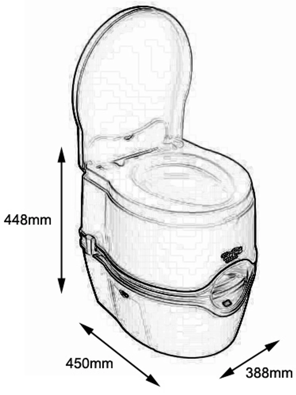 Thetford Porta Potti Excellence 565 Portable Camping Toilet - Manual Flush 7 Thetford Porta Potti Excellence 565 Portable Camping Toilet - Manual Flush - Image 7