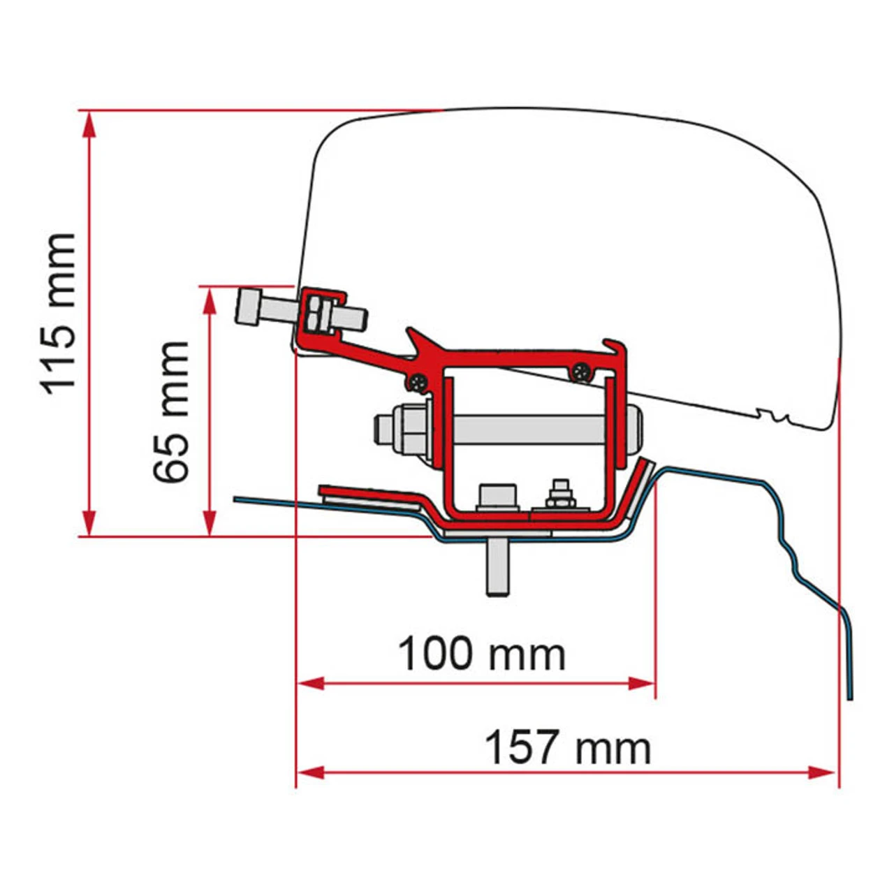 Fiamma F40 VAN Awning Adapter Bracket For Renault Trafic L1 & L2 Campervan 4 Fiamma F40 VAN Awning Adapter Bracket For Renault Trafic L1 & L2 Campervan - Image 4