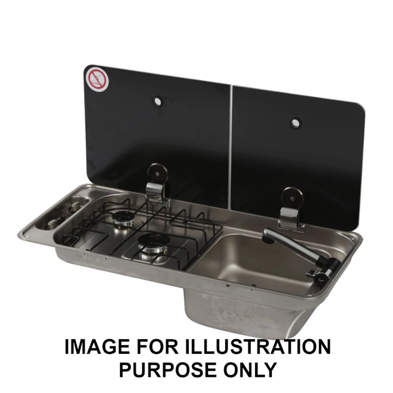 CAN FL1401 FL1402 Sink And Hob Combi Cooker For Campervans & Caravans 2 CAN FL1401 FL1402 Sink And Hob Combi Cooker For Campervans & Caravans - Image 2
