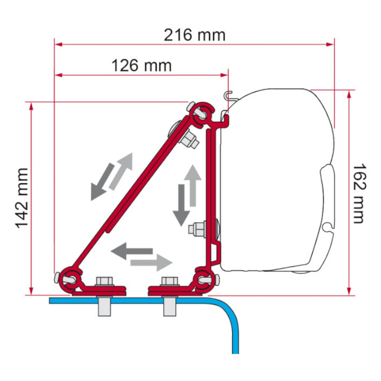 Fiamma F45 Multi Kit Awning Bracket 1 Fiamma F45 Multi Kit Awning Bracket