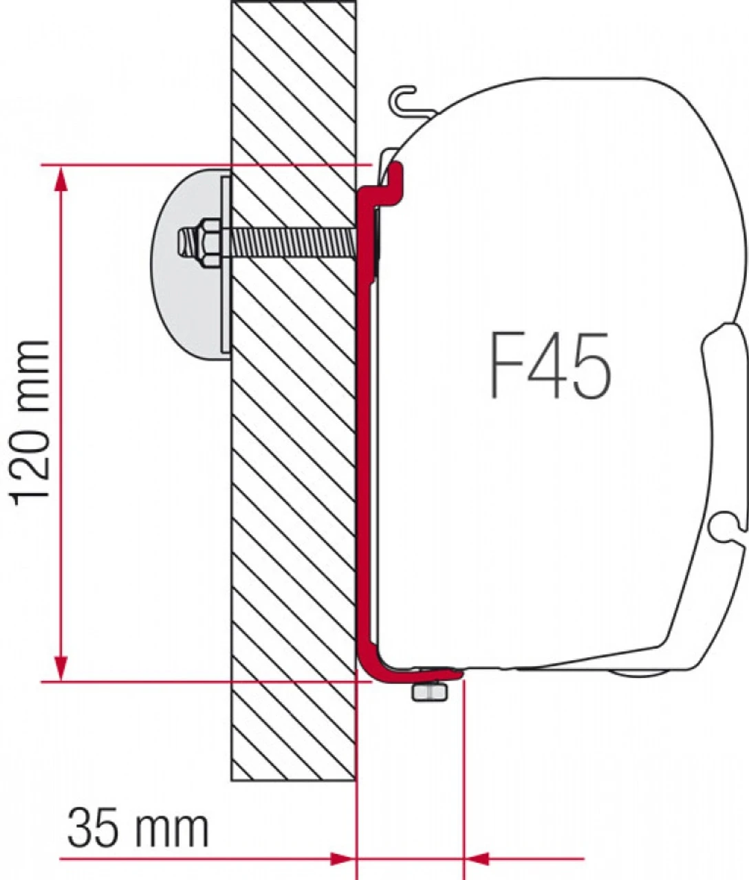 Fiamma F45 Standard Awning AS-120 Adapter Kit 1 Fiamma F45 Standard Awning AS-120 Adapter Kit