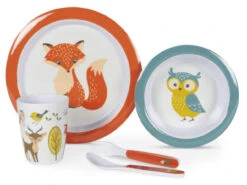 Kampa Children's Camping Dining Set -Camping Equipment Store Kampa 9120000626 woodland creatures 20359.1664874278