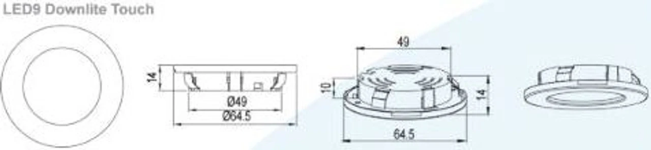Lumo LED9 2W Touch Downlite Caravan Lights 2 Lumo LED9 2W Touch Downlite Caravan Lights - Image 2