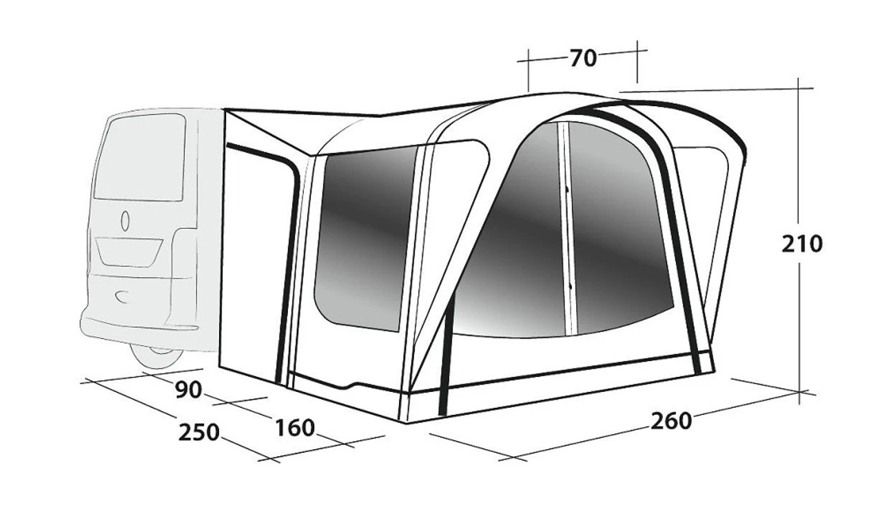 Outwell Newburg 160 Air Drive Away Awning 3 Outwell Newburg 160 Air Drive Away Awning - Image 3