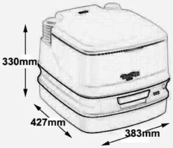 Thetford Porta Potti 145 Qube Portable Camping Toilet -Camping Equipment Store PPQ 145 dims 01180.1378976041