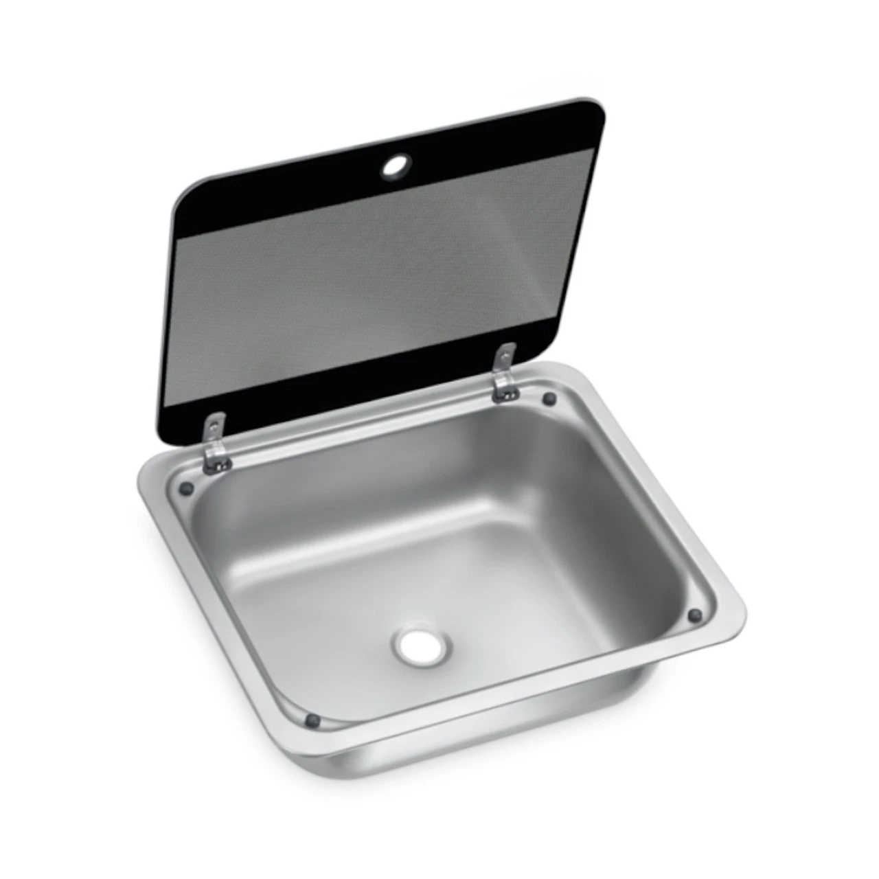 Dometic SNG 4133 Caravan Square Sink With Glass Lid 1 Dometic SNG 4133 Caravan Square Sink With Glass Lid