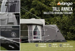 Vango Tall Annex Elements ProShield For Riviera Balletto Kalari And Tuscany Caravan Awnings -Camping Equipment Store Vango Tall Annex Elements Proshield features 41943.1660333166