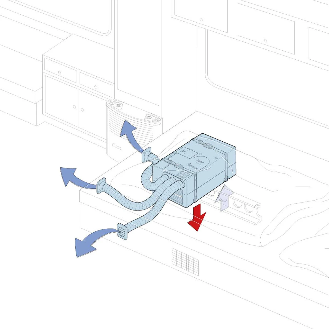 Truma Saphir Compact Under Bench Air Conditioning Unit 6 Truma Saphir Compact Under Bench Air Conditioning Unit - Image 6