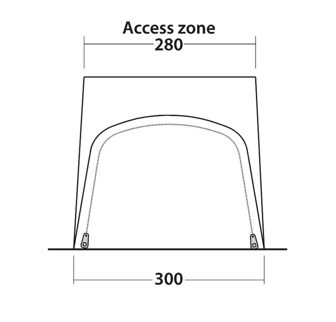 Outwell Newburg 240 Air Tall Drive-Away Awning Tent For Campervans 3 Outwell Newburg 240 Air Tall Drive-Away Awning Tent For Campervans - Image 3