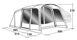 Outwell Blossburg 380 Air Drive Away Awning -Camping Equipment Store blossburg dimensions 71002.1606916839
