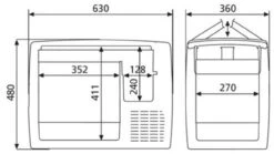 Waeco Coolfreeze CF50 Fridge Freezer Coolbox -Camping Equipment Store cf50 3 16617.1354789622
