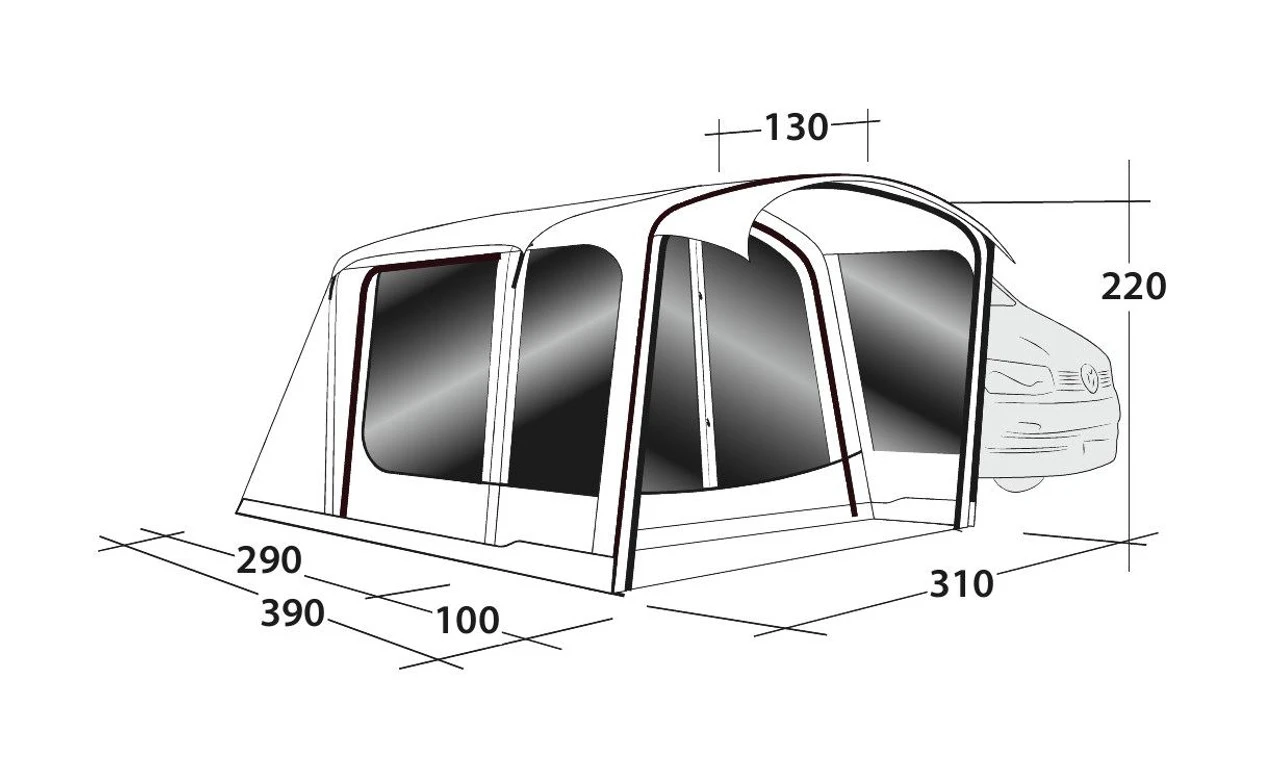 Outwell Jonesville 290SA Flex Drive Away Awning 2 Outwell Jonesville 290SA Flex Drive Away Awning - Image 2