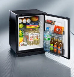 Dometic Silencio DS400 Silent Mini Bar Fridge -Camping Equipment Store ds400 b open 62275.1515167666