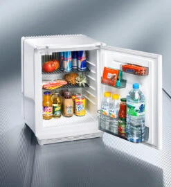 Dometic Silencio DS400 Silent Mini Bar Fridge -Camping Equipment Store ds400 w open 03495.1383743362