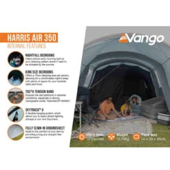 Vango Harris Air 350 Family Camping Tent 11 Vango Harris Air 350 Family Camping Tent -Camping Equipment Store harris air 350 feature 2 56745.1669197276
