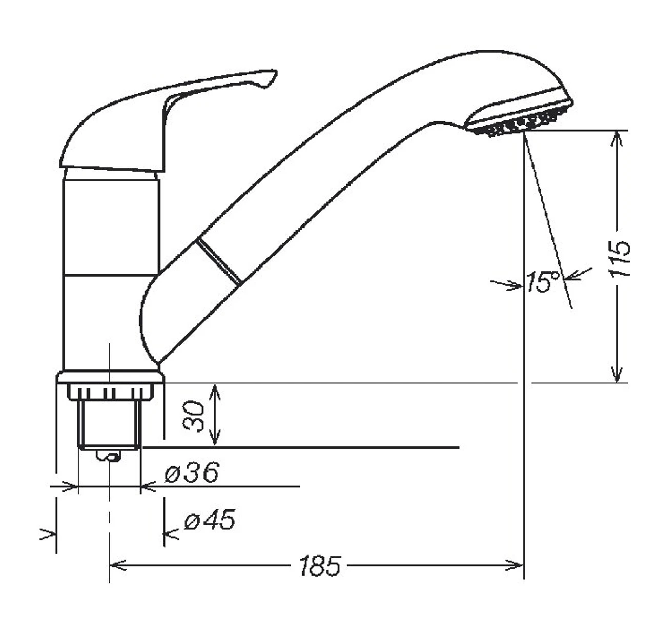 Reich Kama Chrome Shower Tap With Combi Julia Head 3 Reich Kama Chrome Shower Tap With Combi Julia Head - Image 3