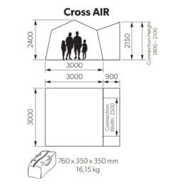 Kampa Cross AIR Drive Away Awning For Campervans -Camping Equipment Store kampa cross air dimensions 84464.1654763652