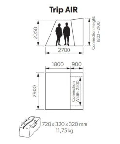 Kampa Trip AIR Drive Away Awning For Campervans & VW 11 Kampa Trip AIR Drive Away Awning For Campervans & VW -Camping Equipment Store kampa trip air measurements 29734.1654764751