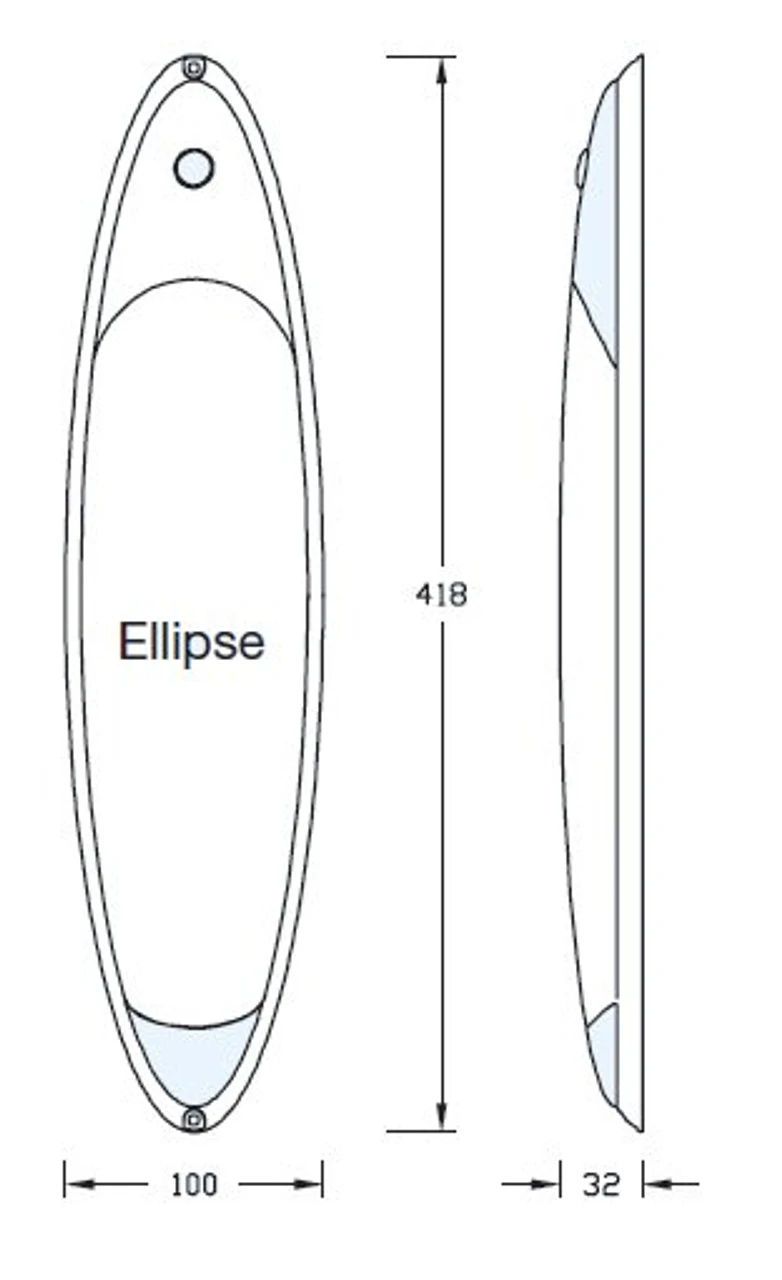 Lumo LED42 Satin Ellipse Oval 12v LED Caravan Light 2 Lumo LED42 Satin Ellipse Oval 12v LED Caravan Light - Image 2