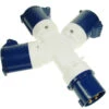 Maypole 3-Way 230v Caravan Site 16 Amp Hook Up Splitter