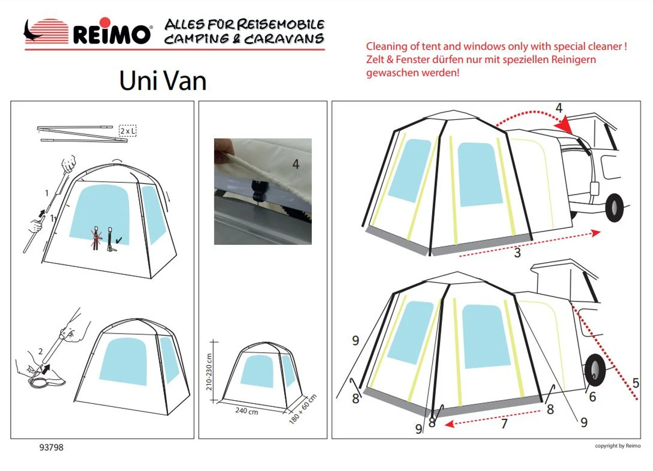 REIMO Uni Van Universal Rear Awning For Campervan 5 REIMO Uni Van Universal Rear Awning For Campervan - Image 5
