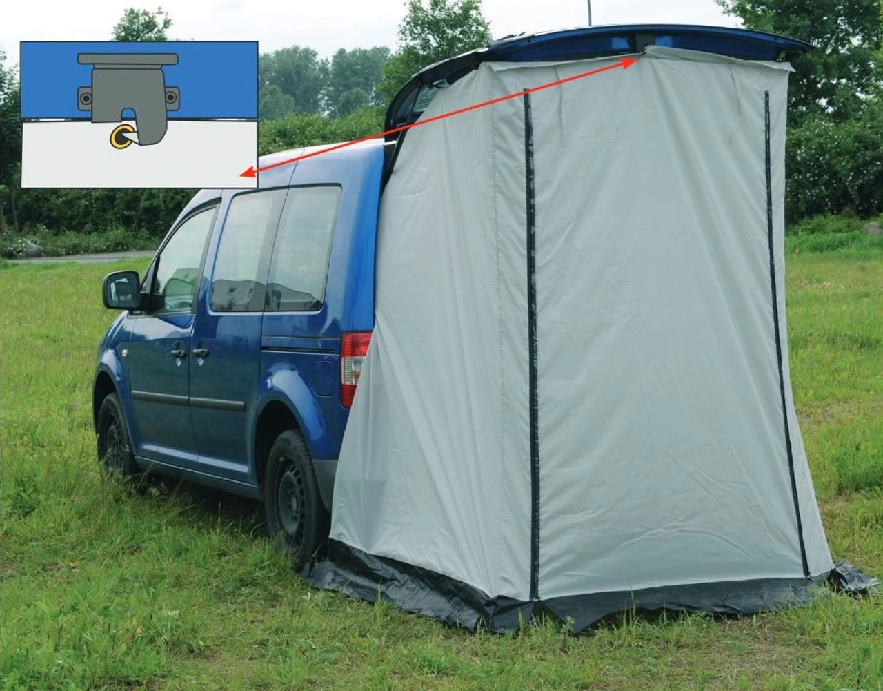 Reimo Trapeze Rear Tailgate Awning Tent For Mini Camper Vans 4 Reimo Trapeze Rear Tailgate Awning Tent For Mini Camper Vans - Image 4