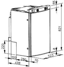 Dometic RMS8501 Absorption 3 Way Caravan Fridge 5 Dometic RMS8501 Absorption 3 Way Caravan Fridge -Camping Equipment Store rms8501dim 42464.1357637504