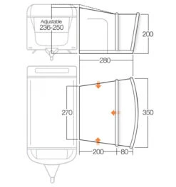 Vango Sonoma II 350cm Air Caravan Motorhome Awning -Camping Equipment Store sonoma ii 350 floorplan 43216.1529575187