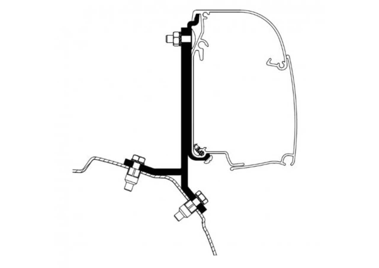 Thule Omnistor 4900 Ford Transit/Toureno Custom SWB Campervan Awning Bracket Kit 2 Thule Omnistor 4900 Ford Transit/Toureno Custom SWB Campervan Awning Bracket Kit - Image 2
