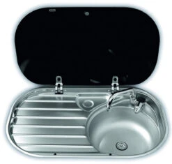 Dometic-Smev VA8306R Caravan Motorhome Sink With Glass Lid
