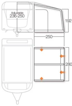 Vango Varkala Connect Caravan Airbeam Awning 18 Vango Varkala Connect Caravan Airbeam Awning -Camping Equipment Store vango 2018 awnings floorplan varkala 280 78793.1511266935