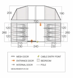 Vango Longleat II 800 XL 8 Person Tent -Camping Equipment Store vango 800xl family tent 30615.1584614217