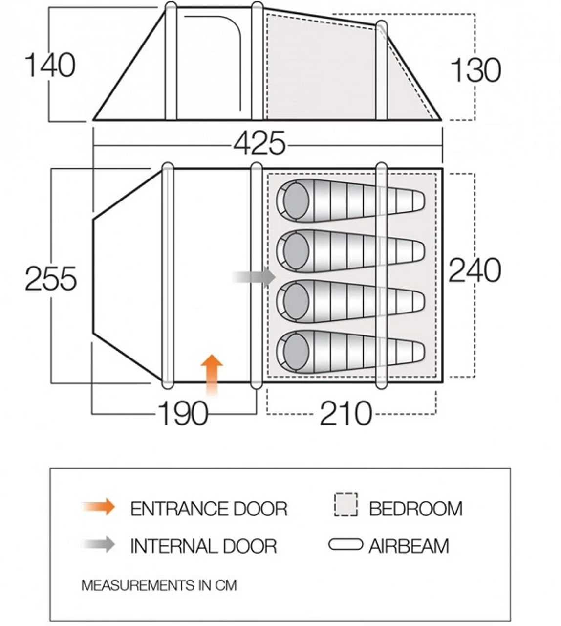 Vango Skye II Air 400 AirBeam Tent 2 Vango Skye II Air 400 AirBeam Tent - Image 2