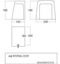 Vango Bedroom Inner Tent BR004 For Magra Tolga -Camping Equipment Store vango sports awning bedroom magra tolga 87087.1674485207