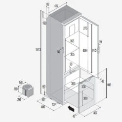 Vitrifrigo SLIM150 Motorhome & Marine Fridge Freezer 12/24 Volts 9 Vitrifrigo SLIM150 Motorhome & Marine Fridge Freezer 12/24 Volts -Camping Equipment Store vitrifrigo dp144 slim150 dimensions 59107.1526513480